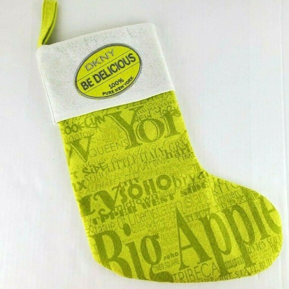 DKNY Be Delicious Perfume 17" Felt  Stocking Xmas - Picture 1 of 5